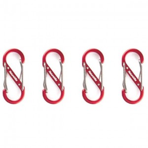 Карабин многофункциональный Naturehike NH20GS004 S-Type 4 см, 4шт