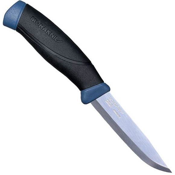 Нож Morakniv Companion Navy Blue, нерж сталь, прорезиненная рукоять с синими накладками