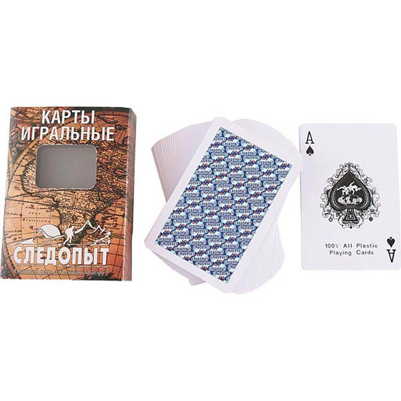 Карты игральные Следопыт, влагостойкие, пластик, 54 шт. Карты игральные Следопыт, влагостойкие, пластик, 54 шт.