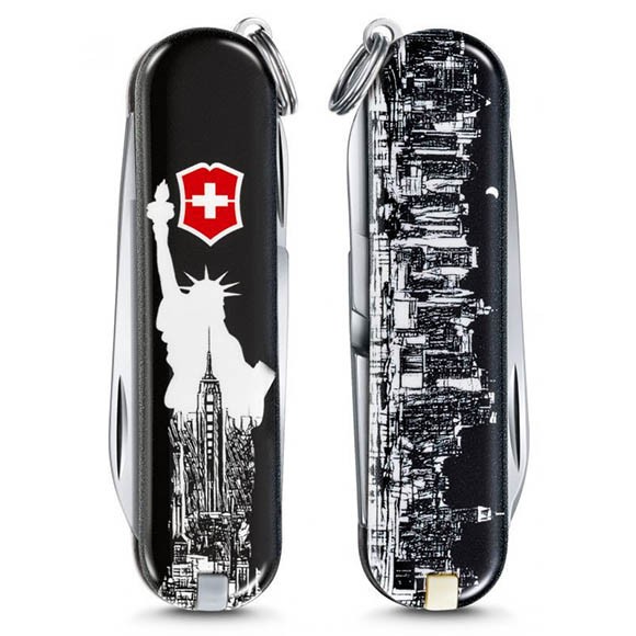 Нож-брелок Victorinox Classic, LE, 58 мм, 7 функций, "New York", 0.6223.L1803