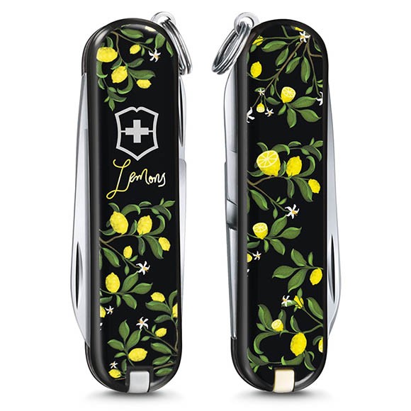 Нож-брелок Victorinox Classic, LE, 58 мм, 7 функций, "When life gives you Lemons", 0.6223.L1905