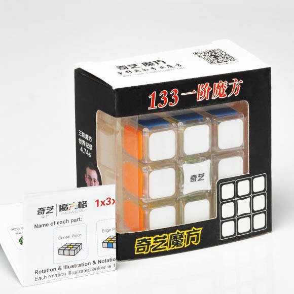 Кубик QiYi MoFangGe 1x3x3, прозрачный Кубик QiYi MoFangGe 1x3x3, прозрачный