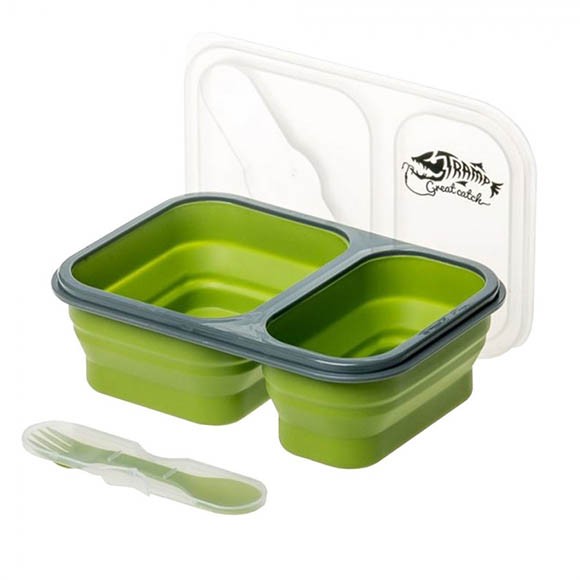 Контейнер Tramp силиконовый, 2 отсека, с ловилкой, TRC-090 Контейнер Tramp силиконовый, 2 отсека, с ловилкой, TRC-090