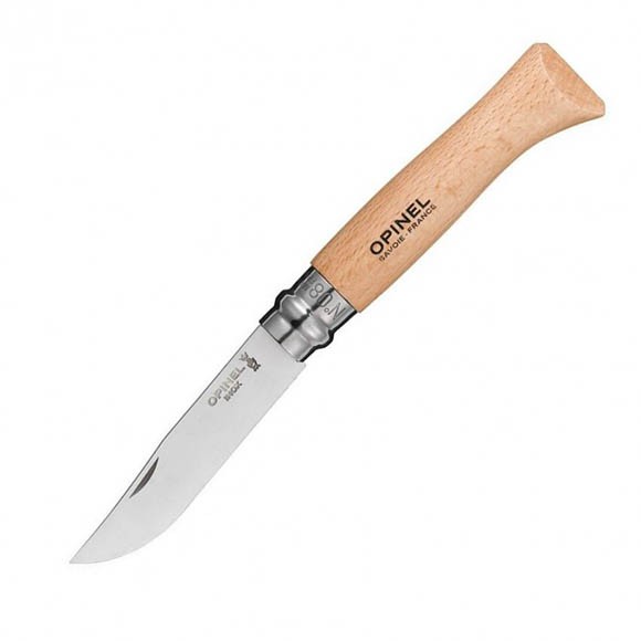 Нож Opinel №8, углеродистая сталь, с чехлом, в деревянной коробке