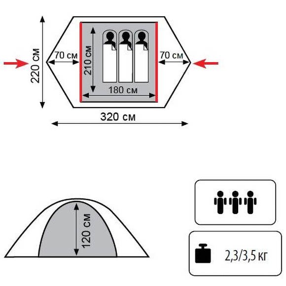 Палатка Tramp Lite Hunter 3, камуфляж, TLT-001.11 Палатка Tramp Lite Hunter 3, камуфляж, TLT-001.11
