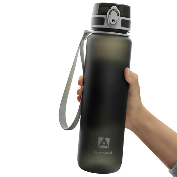 Бутылка тритановая арт. 720-1000, 1000 мл, черная матовая, с ситечком Бутылка тритановая арт. 720-1000, 1000 мл, черная матовая, с ситечком