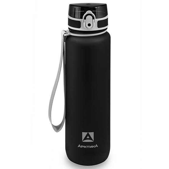 Бутылка тритановая арт. 720-1000, 1000 мл, черная матовая, с ситечком Бутылка тритановая арт. 720-1000, 1000 мл, черная матовая, с ситечком