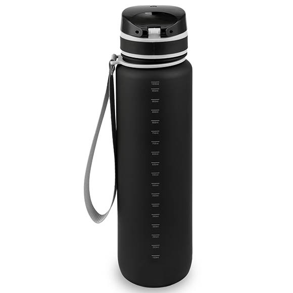 Бутылка тритановая арт. 720-1000, 1000 мл, черная матовая, с ситечком Бутылка тритановая арт. 720-1000, 1000 мл, черная матовая, с ситечком