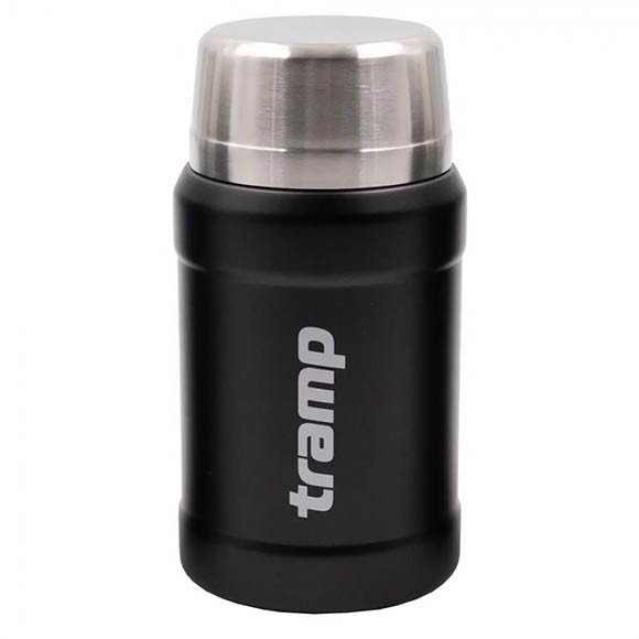 Термос Tramp с широким горлом 0,8 л с сумкой, черный, TRC-132