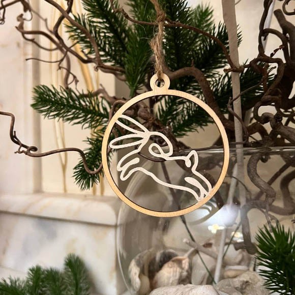 Ёлочная игрушка заяц