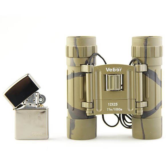 Бинокль Veber Sport БН 12x25 камуфляж, 11010 Бинокль Veber Sport БН 12x25 камуфляж, 11010