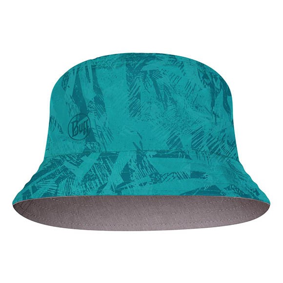 Панама Buff Travel Bucket Hat Acai Grey/Turquoise